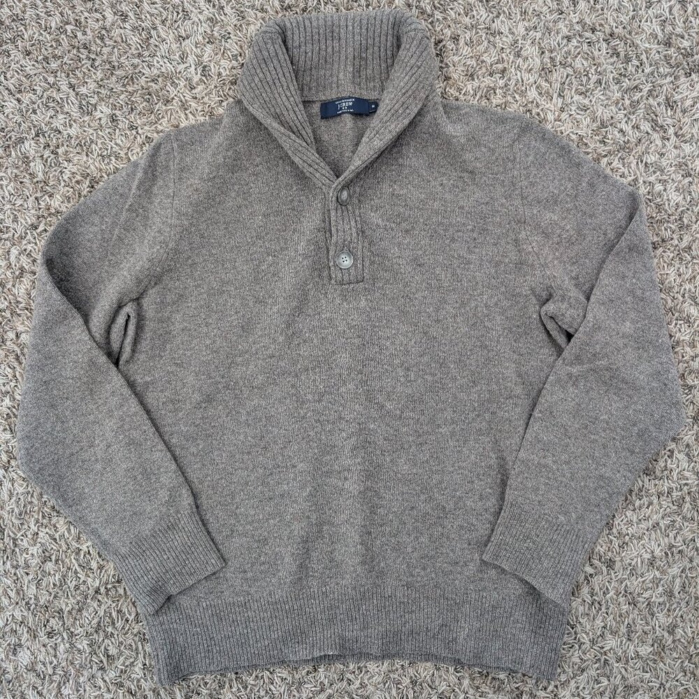 J.Crew Men's Shawl Collar Sweater - Beige - Size Medium